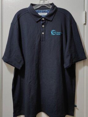 Tommy Bahama Men's Navy Golden Triangle Storage Logo Polo XL